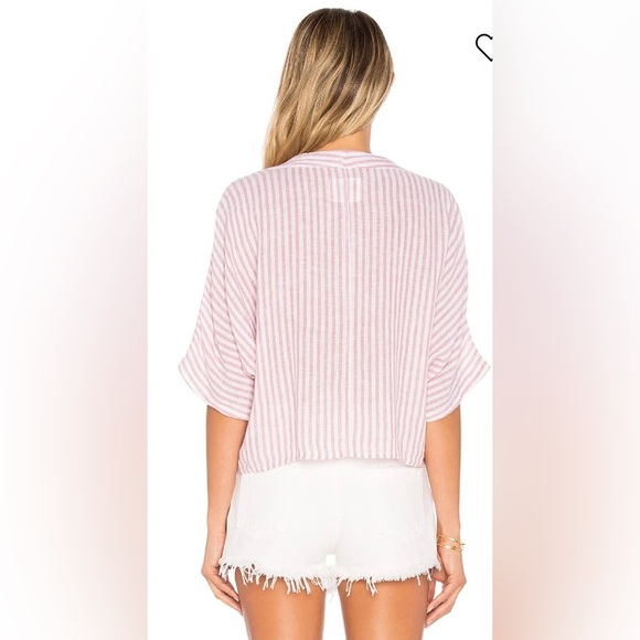 Rails Thea Crop Button Down in Florence Stripe - Size L - Picture 3 of 5